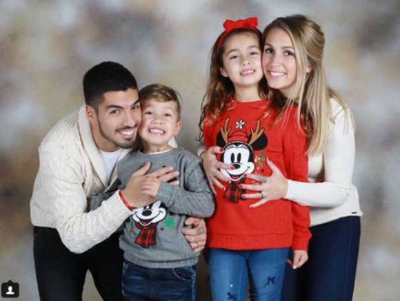 Luis Suárez y su familia