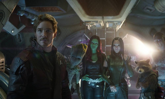Chris Pratt and the Guardians of the Galaxy in 