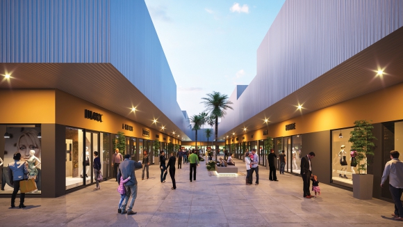 Mix. El proyecto combinará el paseo de compras con un complejo de viviendas. (Foto: Gentileza Almenara Paseo & Outlets)