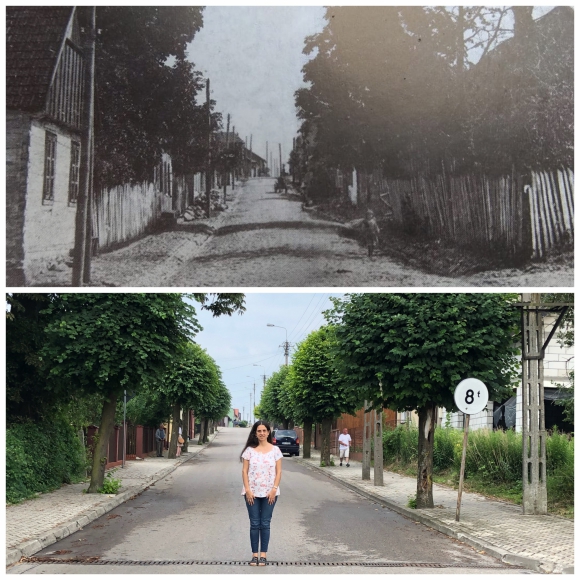 Maja, la calle donde vivía mi abuelo, hace 80 años y hoy. Foto: Sabrina Grauer