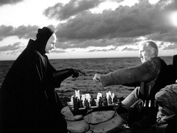 Max Von Sydow en la película "El séptimo sello" de Ingmar Bergman. Foto: Difusión