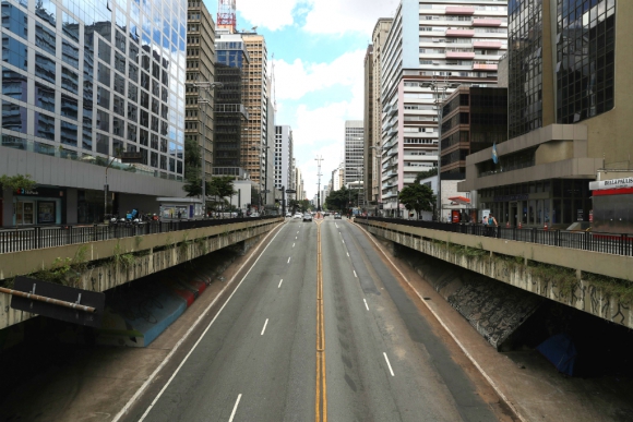 San Pablo: calles vacías pese a sus 12 millones de habitantes. Foto: Reuters