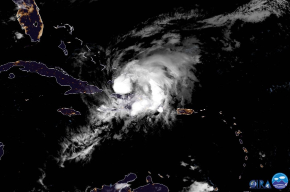 Imágenes de satélite muestran al huracán Isaías. Foto: AFP.