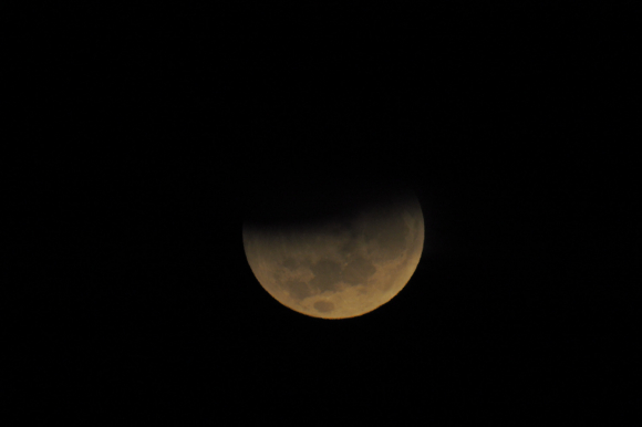 Eclipse lunar en Uruguay. Foto: Ricardo Figueredo