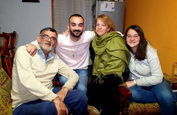 Juan Martín y su familia. Foto: Juan Martín Rosconi