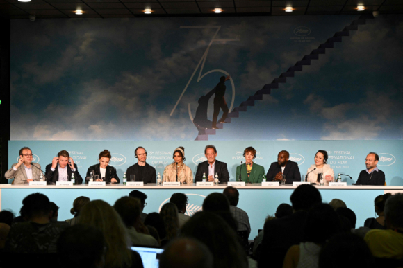 The jury of the 75th edition of the Cannes Film Festival.  Photo: AFP