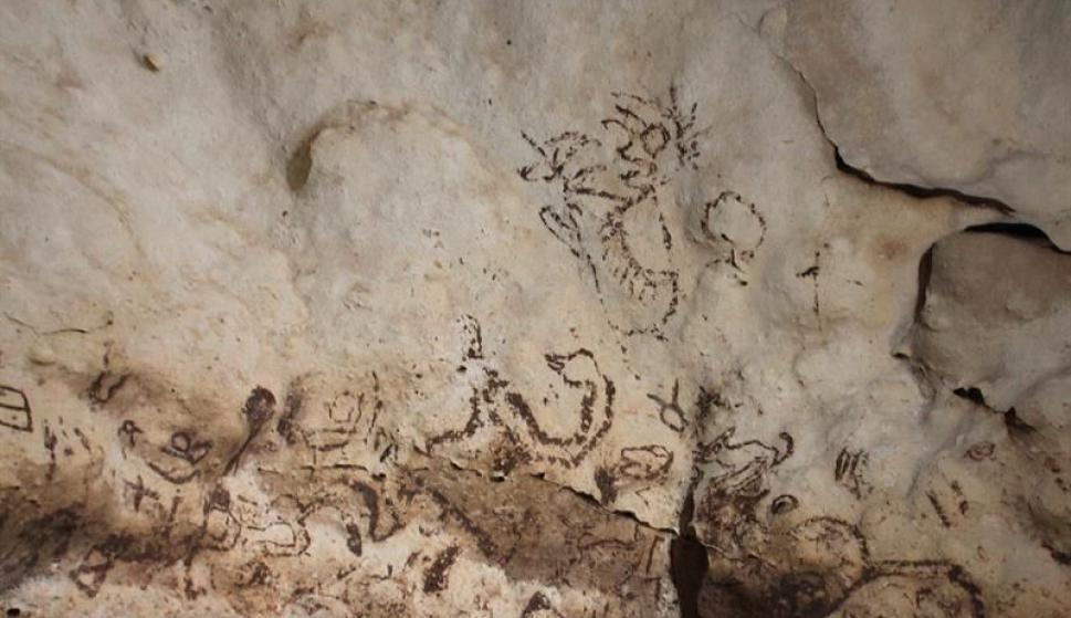 Descubren cueva con tesoro de pinturas rupestres mayas en sureste de México. Foto: EFE