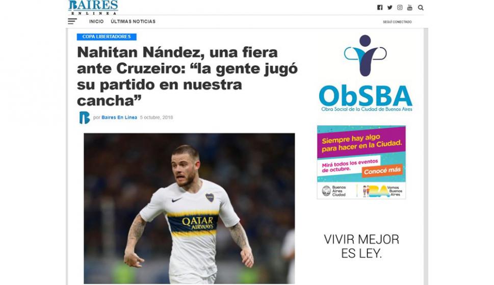 La nota de Baires sobre Nández