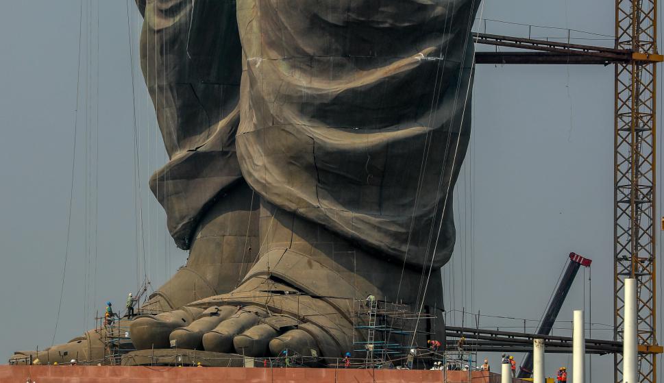 Estatua mÃ¡s alta del mundo tiene la figura de Sardar Patel. Foto: EFE