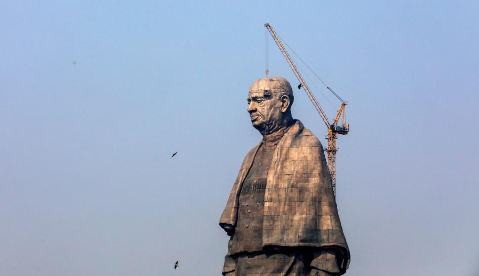 Estatua mÃ¡s alta del mundo tiene la figura de Sardar Patel. Foto: EFE