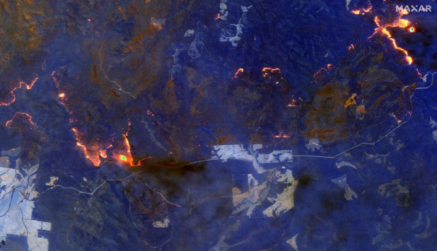 Incendios en Australia vistas desde un satélite. Foto: MAXAR/AFP