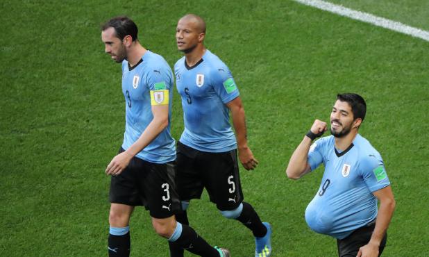 Uruguay vs Arabia Saudita en Rusia. Foto: Reuters